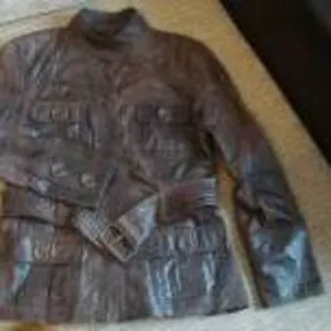   Куртка-пиджак Zara,  кожаная,  р.44-46